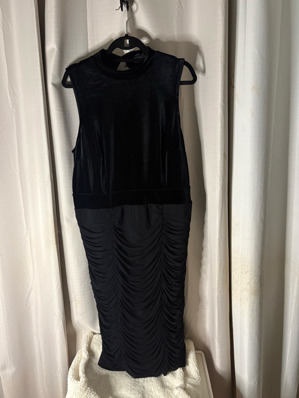 Torrid Black Velvet-Look Dress with Branded Tags